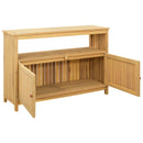 vidaXL Kert oldalsó asztal Világos akác 110 x 35 x 75 cm Tömör Akácfa