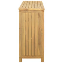 vidaXL Kert oldalsó asztal Világos akác 110 x 35 x 75 cm Tömör Akácfa