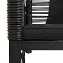 vidaXL Kerti pad párnával Fekete 117 x 54 x 74.5 cm polirattan