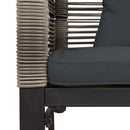 vidaXL Kerti pad Szürke és sötétszürke 117 x 54 x 74.5 cm polirattan