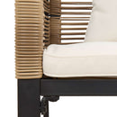 vidaXL Kerti pad Beige és Krémszínű 117 x 54 x 74.5 cm polirattan