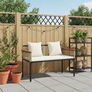 vidaXL Kerti pad Beige és Krémszínű 117 x 54 x 74.5 cm polirattan