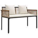 vidaXL Kerti pad Beige és Krémszínű 117 x 54 x 74.5 cm polirattan