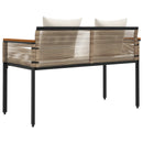 vidaXL Kerti pad Beige és Krémszínű 117 x 54 x 74.5 cm polirattan