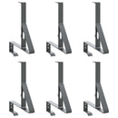 vidaXL Havazár támogató 6 pcs Antracit 29,5 x 3 x 34,5 cm Acél