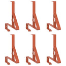 vidaXL Havazár támogató Piros 29,5 x 3 x 34,5 cm Acél