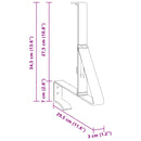 vidaXL Havazár támogató 12 pcs Piros 29,5 x 3 x 34,5 cm Acél