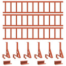 vidaXL Tető havazásvédő Piros 300 x 29,5 x 34,5 cm Acél