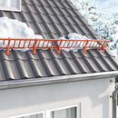 vidaXL Tető havazásvédő Piros 800 x 29,5 x 34,5 cm Acél