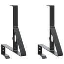 vidaXL Havazár támogató 2 pcs Fekete 29,5 x 3 x 34,5 cm Acél