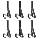 vidaXL Havazár támogató 6 pcs Fekete 29,5 x 3 x 34,5 cm Acél