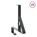 vidaXL Havazár támogató 12 pcs Fekete 29,5 x 3 x 34,5 cm Acél