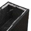 vidaXL Magas Virágtartó Fekete 55 x 22 x 70 cm polirattan