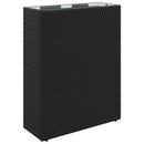 vidaXL Magas Virágtartó Fekete 55 x 22 x 70 cm polirattan