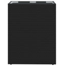 vidaXL Magas Virágtartó Fekete 55 x 22 x 70 cm polirattan