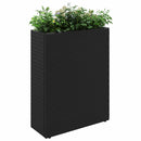 vidaXL Magas Virágtartó Fekete 55 x 22 x 70 cm polirattan