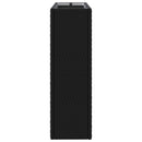 vidaXL Magas Virágtartó Fekete 55 x 22 x 70 cm polirattan