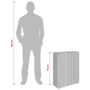 vidaXL Magas Virágtartó Fekete 55 x 22 x 70 cm polirattan