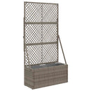 vidaXL Kertész cserép rácsos változattal Szürke 70 x 30 x 135 cm