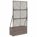 vidaXL Kertész cserép rácsos változattal Szürke 70 x 30 x 135 cm
