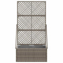 vidaXL Kertész cserép rácsos változattal Szürke 70 x 30 x 135 cm