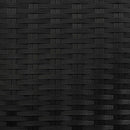 vidaXL Oldal asztal Fekete 35 x 35 x 70 cm polirattan