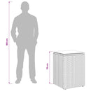 vidaXL Oldal asztal Fekete 35 x 35 x 70 cm polirattan