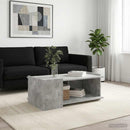 vidaXL Dohányzóasztal Betonszürke 90 x 50 x 33 cm Szerelt Fa
