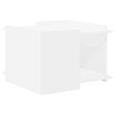 vidaXL Dohányzóasztal Fehér 50,5 x 50 x 33 cm Szerelt Fa