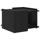 vidaXL Dohányzóasztal Fekete Tölgy 50,5 x 50 x 33 cm Szerelt Fa