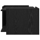 vidaXL Dohányzóasztal Fekete Tölgy 50,5 x 50 x 33 cm Szerelt Fa