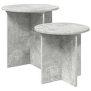 vidaXL Kisasztal készlet tárolóval 2 pcs Betonszürke Mérnöki fa
