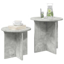 vidaXL Kisasztal készlet tárolóval 2 pcs Betonszürke Mérnöki fa