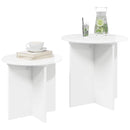 vidaXL Kisasztal készlet tárolóval 2 pcs Magasfényű Fehér Mérnöki fa