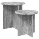 vidaXL Kisasztal készlet tárolóval 2 pcs Szürke Sonoma Mérnöki fa