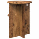 vidaXL Oldal asztal tárolóval Antik Fa Ø 39,5 x 55 cm Szerelt Fa
