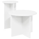 vidaXL Kisasztal készlet tárolóval 2 pcs Fehér Szerelt Fa