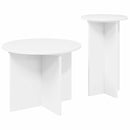 vidaXL Kisasztal készlet tárolóval 2 pcs Fehér Szerelt Fa