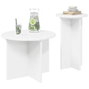 vidaXL Kisasztal készlet tárolóval 2 pcs Fehér Szerelt Fa