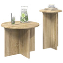 vidaXL Kisasztal készlet tárolóval 2 pcs Sonoma Tölgy Szerelt Fa
