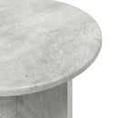 vidaXL Kisasztal készlet 2 db Betonszürke Ø 45 x 35 cm Szerelt Fa