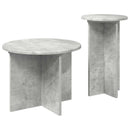 vidaXL Kisasztal készlet 2 db Betonszürke Ø 45 x 35 cm Szerelt Fa