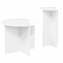 vidaXL Kisasztal készlet tárolóval 2 pcs Magasfényű Fehér Szerelt Fa