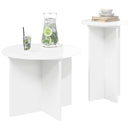 vidaXL Kisasztal készlet tárolóval 2 pcs Magasfényű Fehér Szerelt Fa