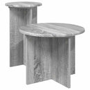 vidaXL Kisasztal készlet tárolóval 2 pcs Szürke Sonoma Szerelt Fa