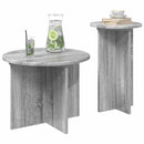 vidaXL Kisasztal készlet tárolóval 2 pcs Szürke Sonoma Szerelt Fa