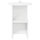 vidaXL Oldal asztal Fehér Ø 39,5 x 55 cm Szerelt Fa