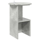 vidaXL Oldal asztal Betonszürke Ø 39,5 x 55 cm Szerelt Fa