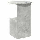 vidaXL Oldal asztal Betonszürke Ø 39,5 x 55 cm Szerelt Fa