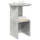 vidaXL Oldal asztal Betonszürke Ø 39,5 x 55 cm Szerelt Fa